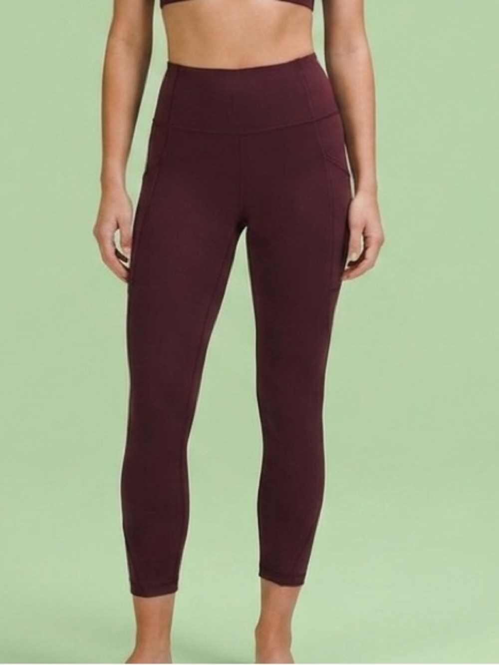 lululemon athletica Maroon Performance Pants leggings  4